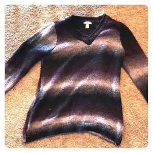 Purple striped sweater